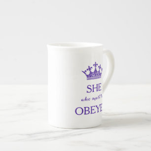 Zij die zeker Obeyed Tea Cup moet krijgen Porselein Kop