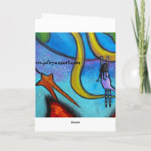 Zij droomt van de Kerstkaart van de Vrede Feestdagen Kaart (Achterkant)