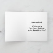 Zij droomt van de Kerstkaart van de Vrede Feestdagen Kaart (Binnen)