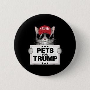 Zij Eten De Katten Trump Red Onze Huisdieren Ronde Button 5,7 Cm