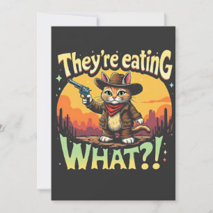 Zij eten Wat Trump Verkiezing Kat Cowboy  Kaart
