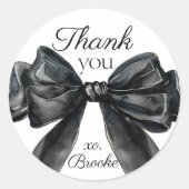 Zij gaat de knoop doorhakken zwarte Bruidsmeisjesf Ronde Sticker (Voorkant)