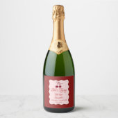 Zij gaat trouwen Bruidsfeest Sparkling Wijnetiket (Voorkant)