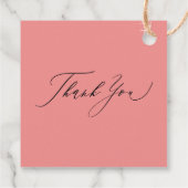 Zij gaat trouwen roze lint Bruidscadeau Bedankjes Labels (Achterkant)