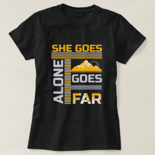 Zij Gaat Ver Avontuur T-shirt voor Solo Reizen