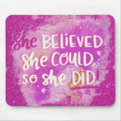 Zij geloofde muismat (Voorkant)