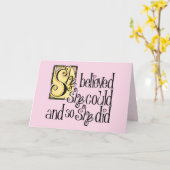 Zij geloofde zij kon en zodat kaardde zij kaart (Gele Bloem)