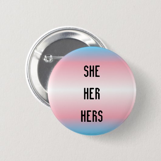 Zij/haar/haar/haar Pronoun Button (Voorkant /achterkant)