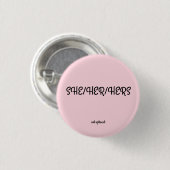 Zij/haar/haar/haar Pronoun Button (Voorkant /achterkant)