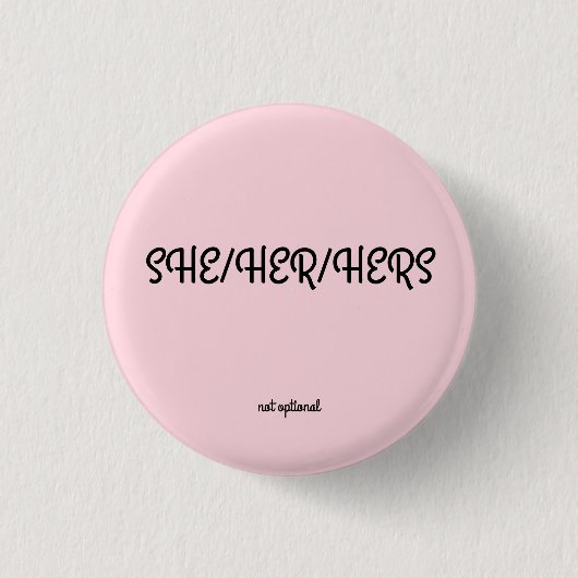 Zij/haar/haar/haar Pronoun Button (Voorkant)