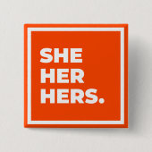 Zij/haar/haar/haar Pronoun Button (Voorkant)