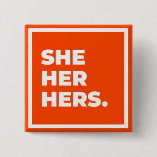 Zij/haar/haar/haar Pronoun Button