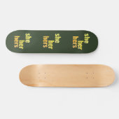 Zij / haar / haar voornaamwoorden Skateboard Deck (Horizontaal)