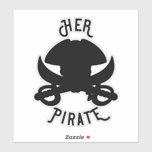 Zij Haar Piraten Vintage Kruisbeenderen Schedel & Sticker (Vel)
