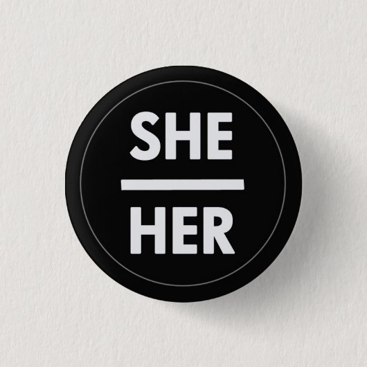 Zij/haar Pronoun Button (Voorkant)