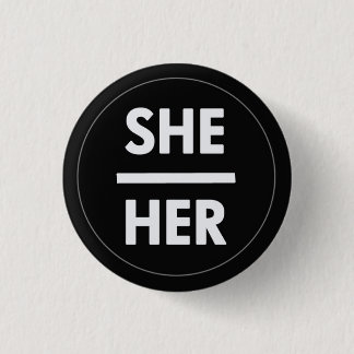 Zij/haar Pronoun Button