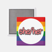 Zij/haar voornaamwoord magneet (Voorkant / Achterkant)