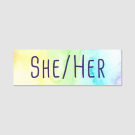 Zij haar woordvoerders naamplaatje