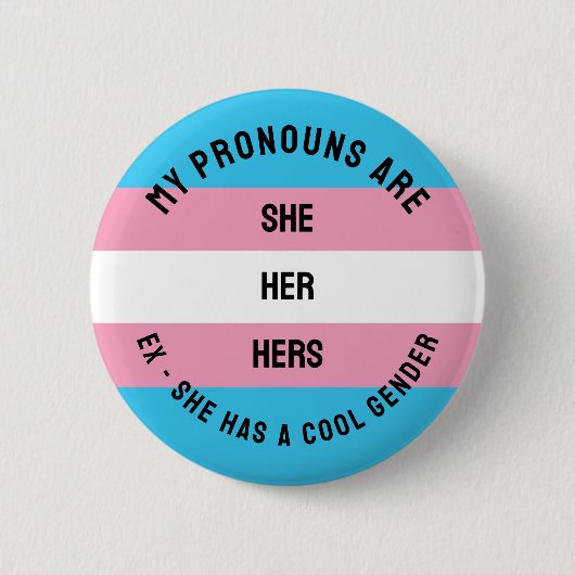 Zij/haar woordvoerders - Transgender Flag Ronde Button 5,7 Cm (Voorkant)