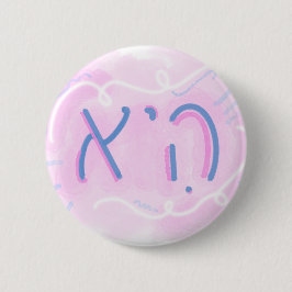 "Zij" Hebreeuws voornaamwoord Trans kleuren Ronde Button 5,7 Cm