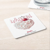 Zij Heeft Hem Slaag Room Kers Bruidsfeestje Kartonnen Onderzetters (Schuin)