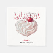 Zij Heeft Hem Slagroom Kers Bruidsfeestje Servet (Voorkant)