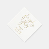 Zij Heeft Ja Gezegd Betrokkenheid Feestje Elegant  Servet (Hoek)