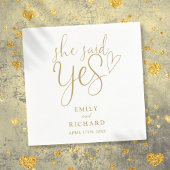 Zij Heeft Ja Gezegd Betrokkenheid Feestje Elegant  Servet