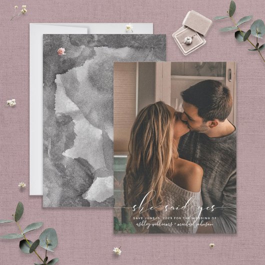 ZIJ HEEFT JA Gezegd Calligraphy Foto Save the Date