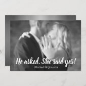 Zij Heeft Ja Gezegd Foto Aankondiging Betrokkenhei (Voorkant / Achterkant)