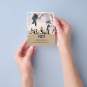 Zij Heeft Ja Gezegd! FOTOVERLOVING AANKONDIGINGS U Flyer (Hand)