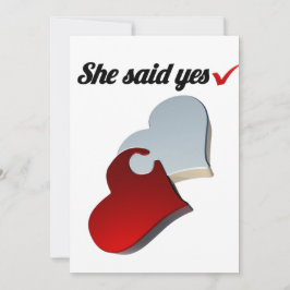 Zij Heeft Ja Gezegd Trouwkaart – Hart Ontwerp Kaart
