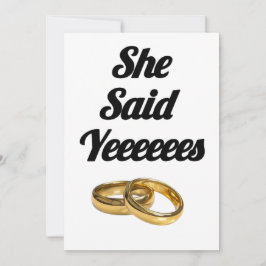 Zij Heeft Ja Gezegd Verlovingsuitnodiging – Hart T Kaart