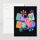 Zij/hen. LGBT+Pride. Liefde wint. Briefkaart (Voorkant / Achterkant)