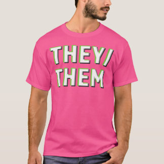 Zij Hun Voornaamwoorden Agender Niet Binair Lgbtq T-shirt