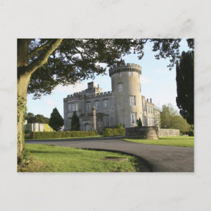 Zij-ingang van Dromoland Castle zonder mensen Briefkaart