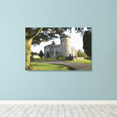 Zij-ingang van Dromoland Castle zonder mensen Canvas Afdruk (Insitu (Houten vloer))
