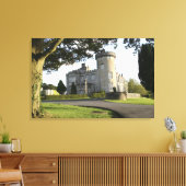 Zij-ingang van Dromoland Castle zonder mensen Canvas Afdruk (Insitu (Woonkamer))