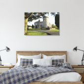 Zij-ingang van Dromoland Castle zonder mensen Canvas Afdruk (Insitu (Slaapkamer))