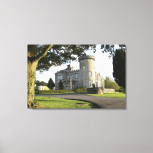 Zij-ingang van Dromoland Castle zonder mensen Canvas Afdruk