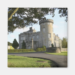 Zij-ingang van Dromoland Castle zonder mensen Magneet