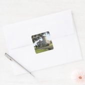 Zij-ingang van Dromoland Castle zonder mensen Vierkante Sticker (Envelop)
