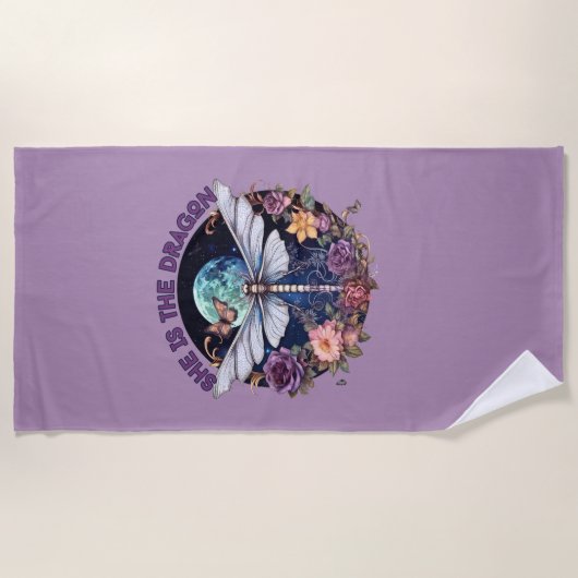 Zij is de draak strandlaken (Voorkant)