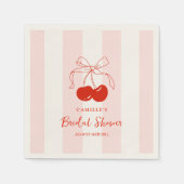 Zij is de Kers op de Brug Bruidsfeest Servet (Voorkant)