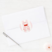 Zij is de Kers op de Bruidsshowersaus Bruidsshower Ronde Sticker (Envelop)