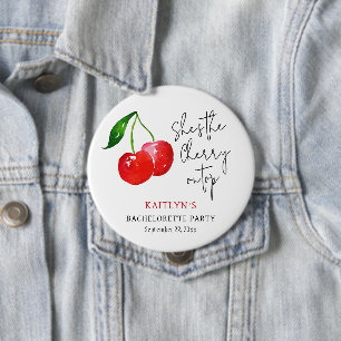 Zij is de kers op de taart Bruidsmeisjes uitstapje Ronde Button 4,0 Cm
