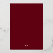 Zij is de Kers op de Top Minimalistische Script Ve Folie Uitnodiging (Achterkant)