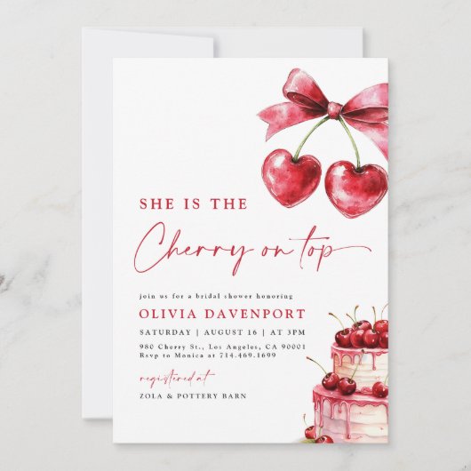 Zij is de kers op het Vrijgezellenfeest Kaart (Voorkant)