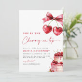 Zij is de kers op het Vrijgezellenfeest Kaart (Staand voorkant)