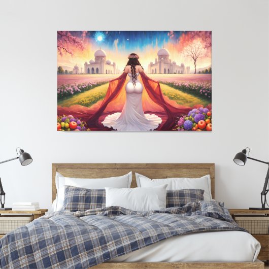 Zij is de leider canvas afdruk (Insitu (Slaapkamer))